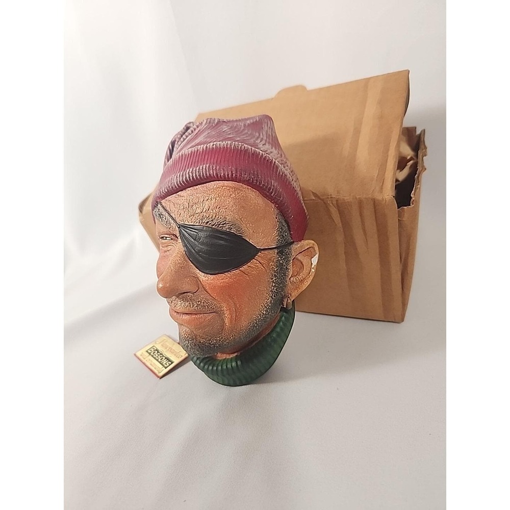 Bossons Smuggler Chalkware Head #32 Wall Hanging Nautical Pirate Vintage 60s NIB - Picture 3 of 8
